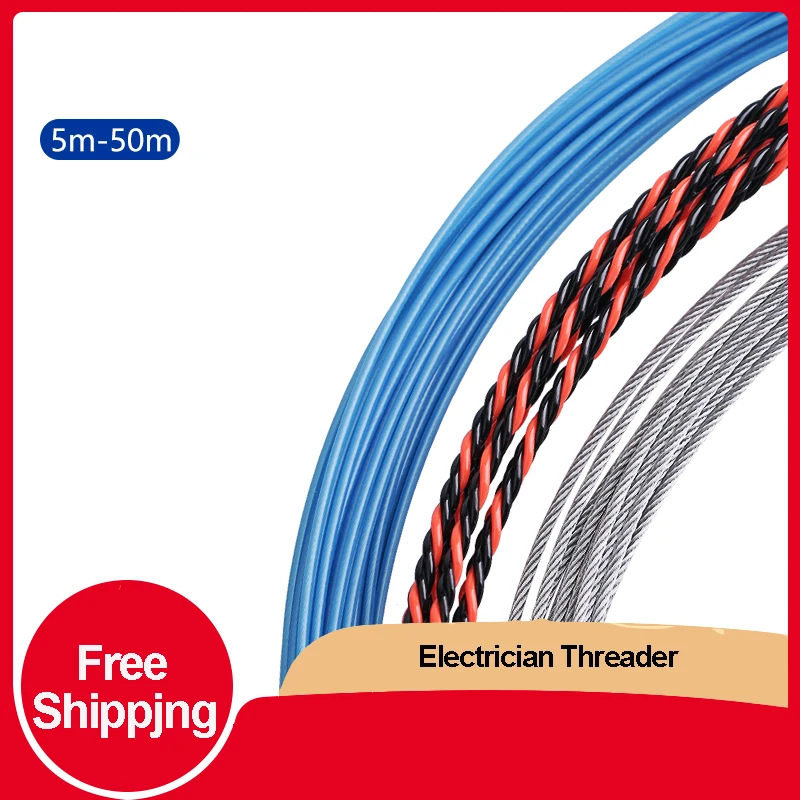 Eletricista Fio de Aço Pipeline Pay-off String Extrator Escuro Wire Pipe Chumbo Cabo de Rede
