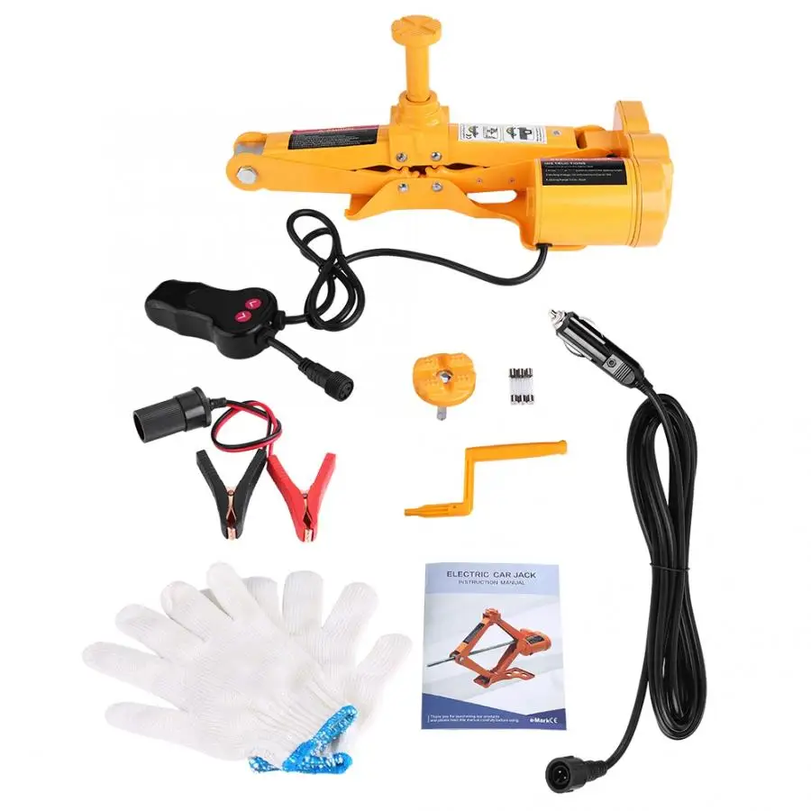 Martinetto elettrico per auto automobilistiche da 3 tonnellate 12 V CC Sollevamento SUV Van Garage e attrezzature di emergenza Martinetto elettrico automatico