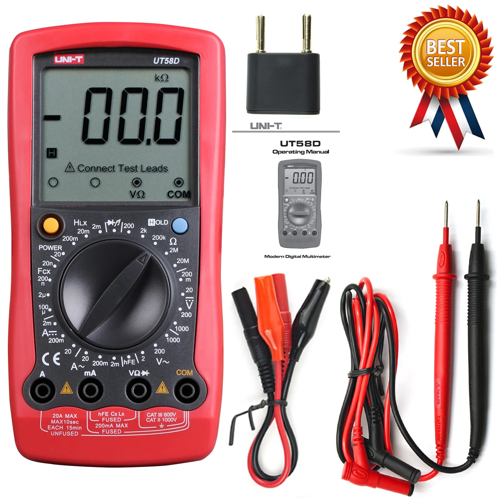 

UNI-T UT58D Digital Multimeter lc Meter AC/DC Voltage Current Tester Capacitance Inductance Meter Continuity Test Digital Tester