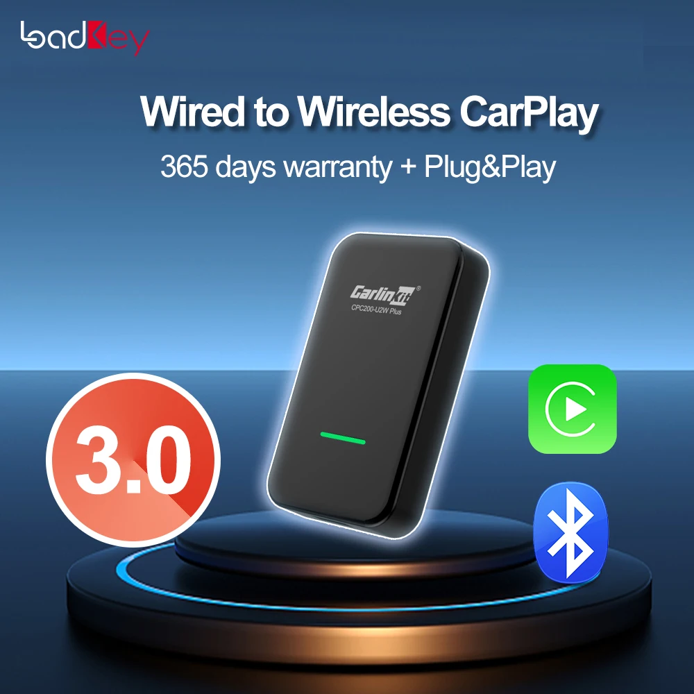 

Loadkey & Carlinkit 3.0 Wireless CarPlay Adapter For BMW Mercedes Audi Lamborghini Volkswagen Renault Mazda For iPhone iOS Siri