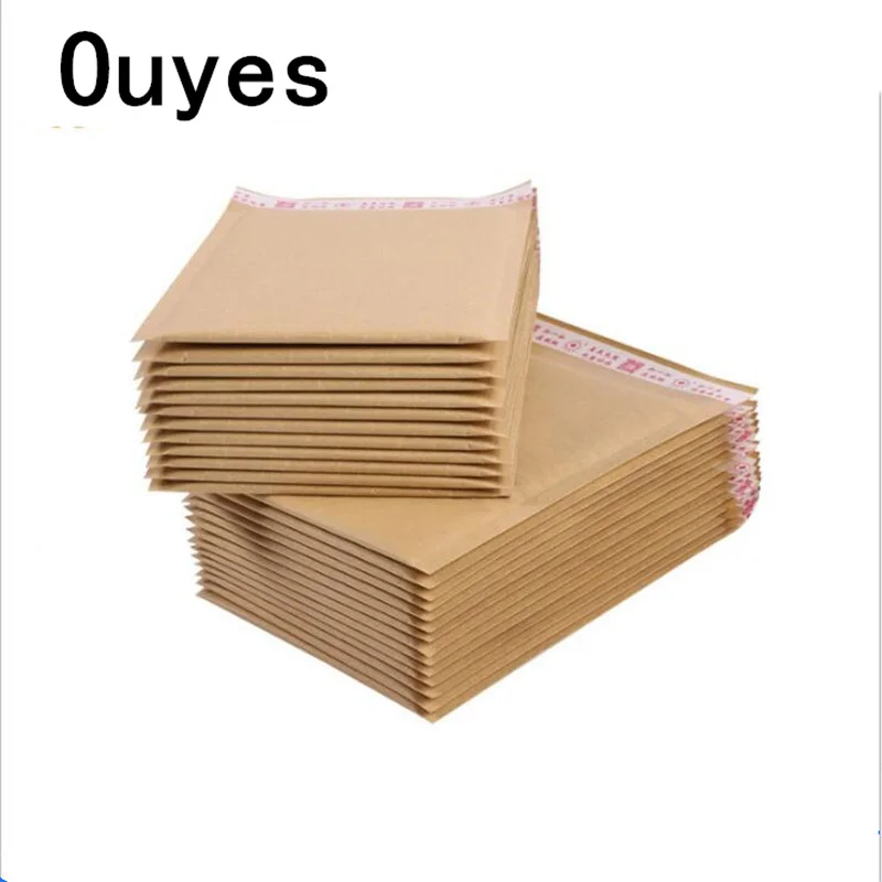 50pcs Natural Brown Kraft Paper Bubble Mailer Bag Self Seal Adhesive Envelope Business Express Shiping Packaging Bags