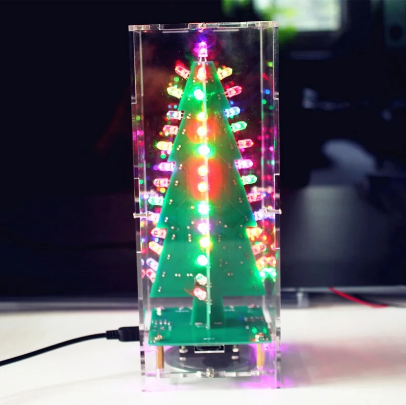 

Model Kit Colorful christmas tree diy kit music box christmas gift jewelry electronic training welding production kit