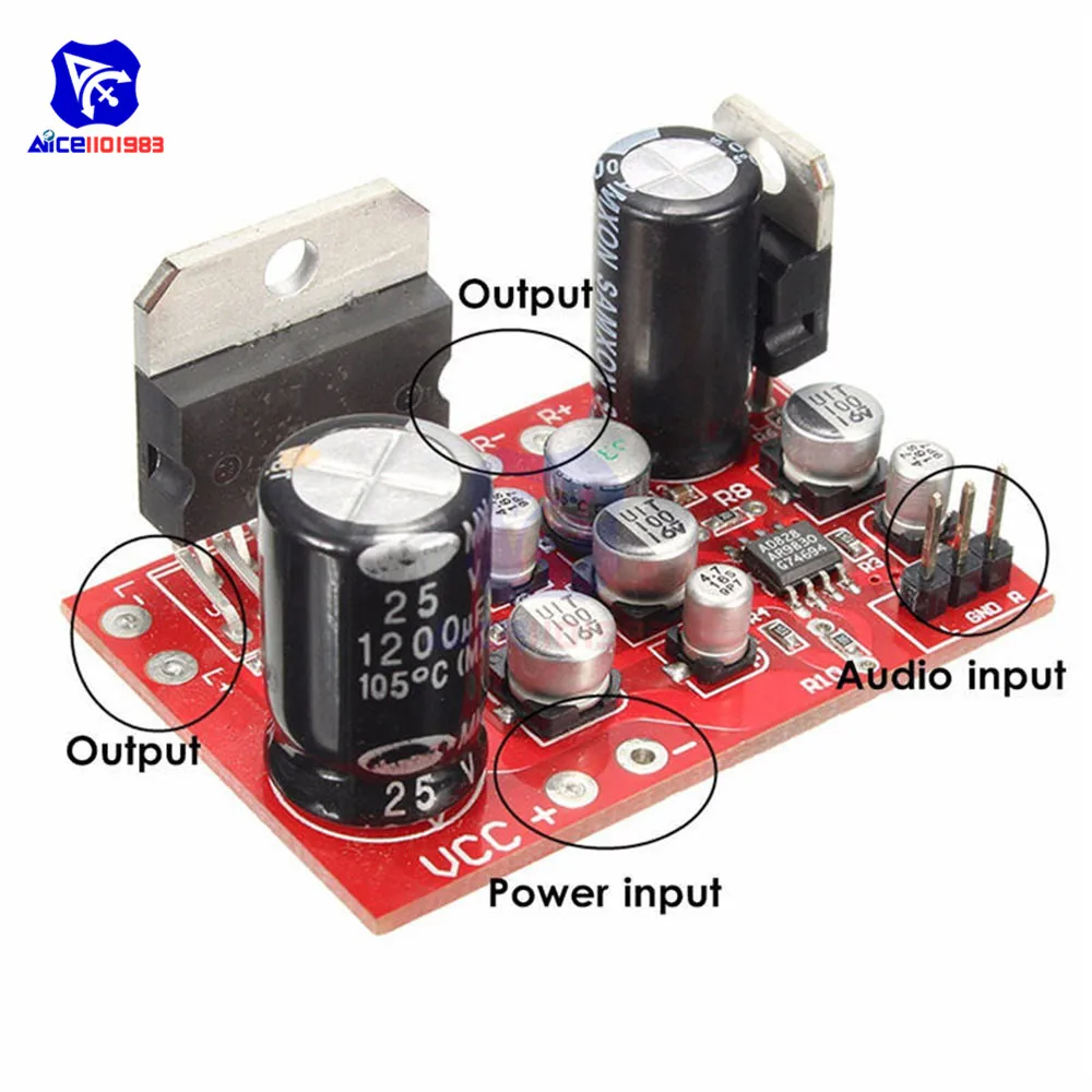 diymore TDA7379 Audio Amplifier Module DC 9 -17.5V 39W*2 Stereo Audio Amplifier Board AD828 Preamp Board for Bluetooth Speaker