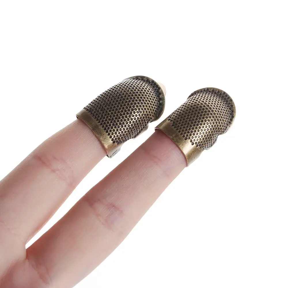 Sewing Accessories DIY Crafts Vintage Gold Antique Ring Needle Thimble Finger Protector Metal