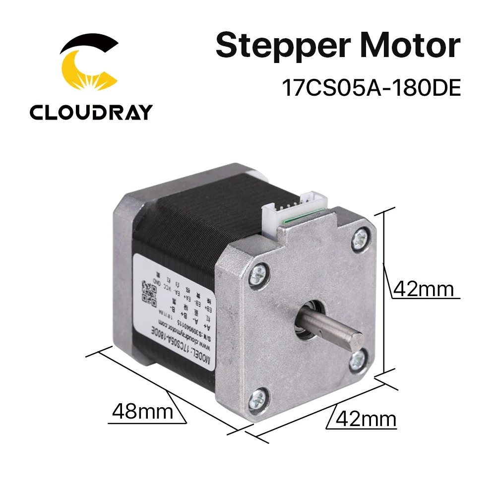 Nema17 Stepper Motor 48mm 2 Phase 52Ncm 1.8A Double Shaft Stepper Motor with DuPont 4-lead for 3D printer CNC XYZ