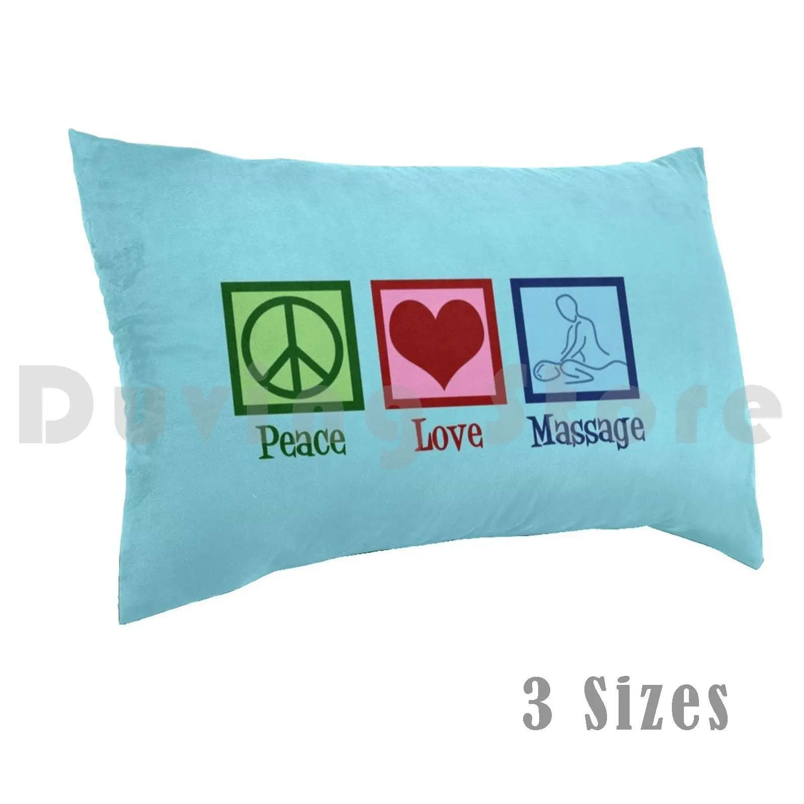 

Подушка для массажа с надписью «Peace Love», 50x75