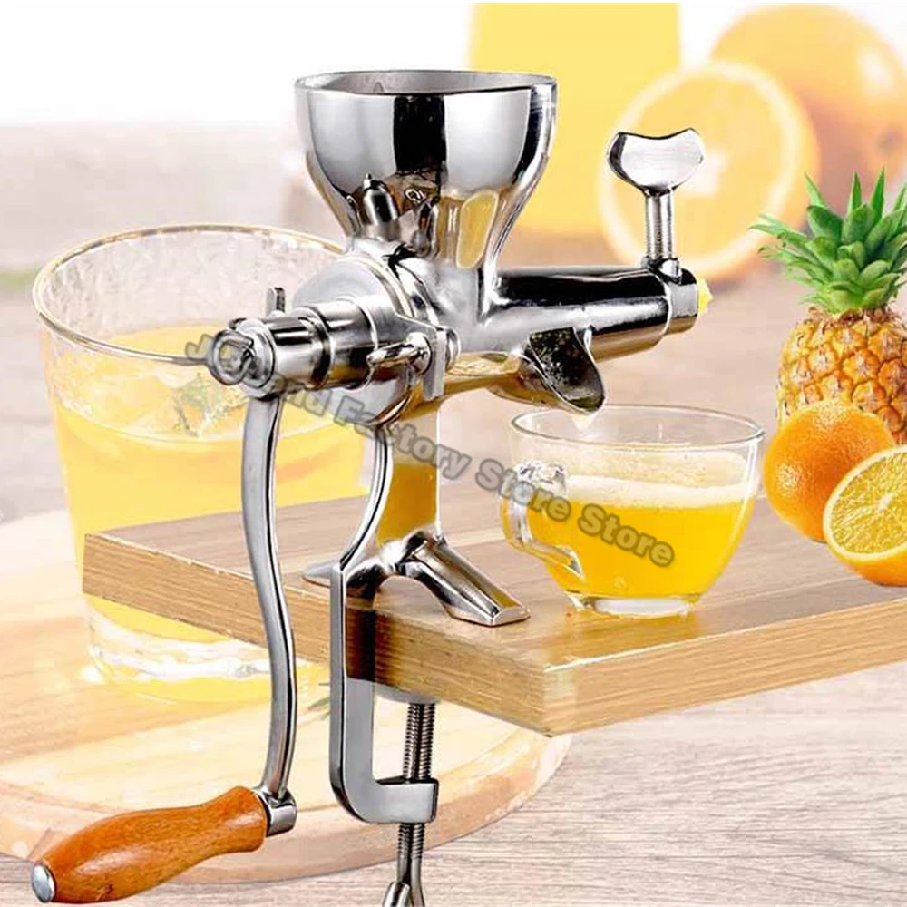 

Stainless steel manual juicer Meat, fruit, vegetables, wheatgrass press Household kitchen tools Hand - operated juice machine