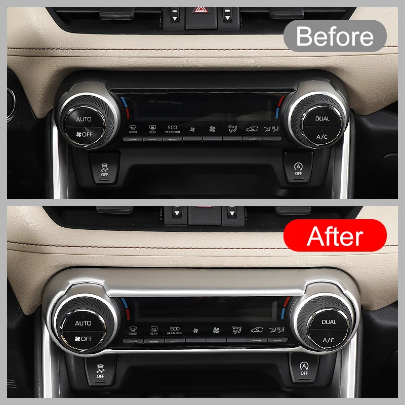 For Toyota RAV4 XA50 2019 2020 2021 2022 2023 2024 Hybrid Car Air Conditioning Knobs Switch Trim Cover Accessories
