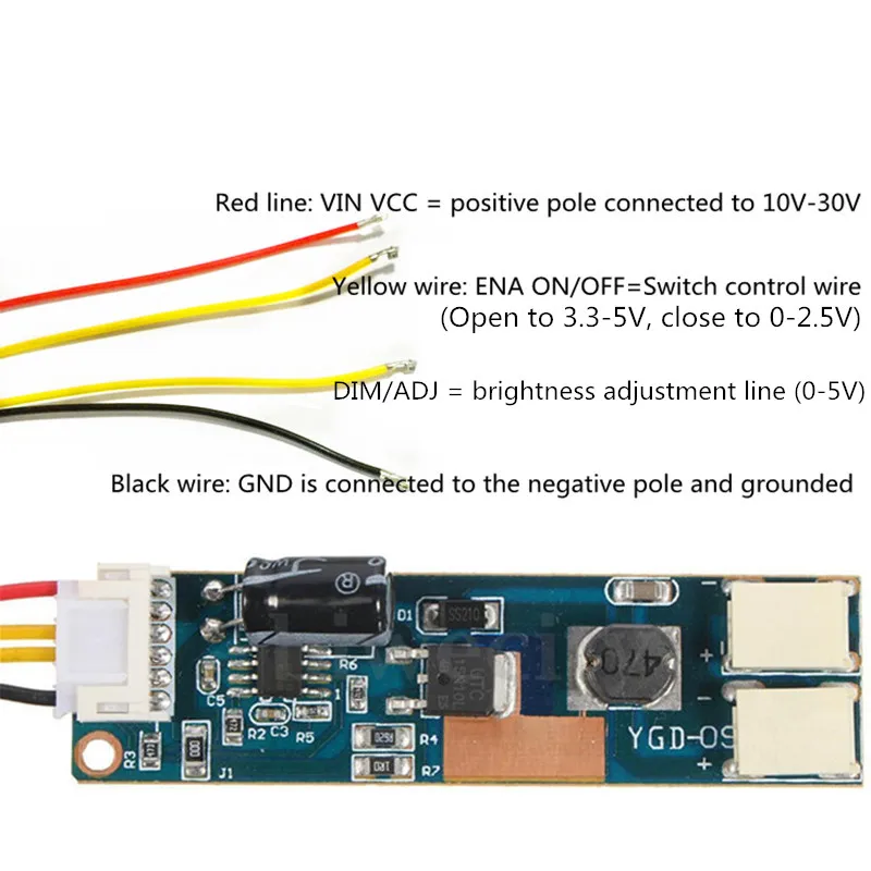 Pantalla LCD de 15, 17, 19, 22 y 24 pulgadas, barra de luz LED de doble puerto, tablero de corriente constante, tablero reductor, regulable, 12V-30v