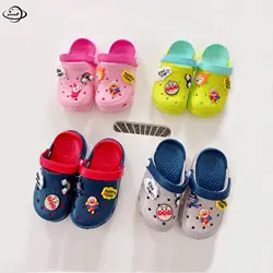 1-10y Kids Baby Mules & Clogs Summer Boys And Girls Sandals Flat Heel Breathable Infant Slippers Children Garden Shoes H26