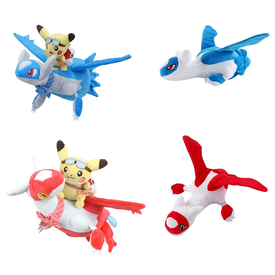 4 Styles Pokemon Plush Lapras Latias Latios Doll Creativity Pikachus Elf  Kawaii Room Decor  Stuffed Toys For Kid Gift