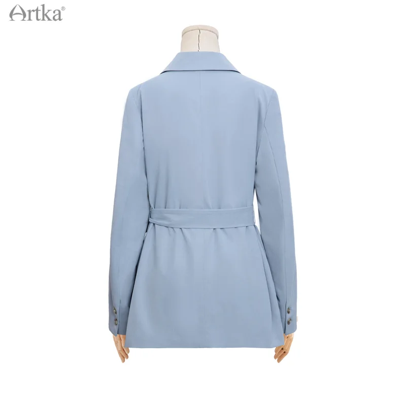 ARTKA 2022 Spring New Office Lady Blazers Fashion Casual OL Style Jacket Coat with Belt Loose Women Blazers and Jackets WA22015C