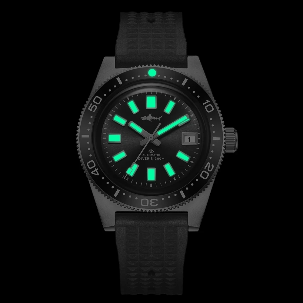 HEIMDALLR 62MAS Homage Watch 41mm NH35 Automatic Double Domed Sapphire Crystal 30Bar Waterproof C3 Super Luminous Men Dive Watch