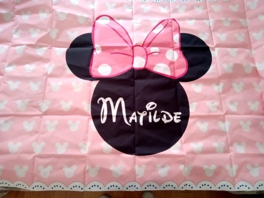 핑크 소녀 대리석 미니 마우스 사진 배경, 개인 맞춤 스튜디오 비닐 배너 Photocall 생일 배경