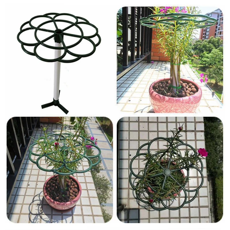 

1PCS Garden Plant Support Cage Plie Flower Stand Holder Plastic Green House Orchard Rod Household Bonsai Tool Gardening Supplies