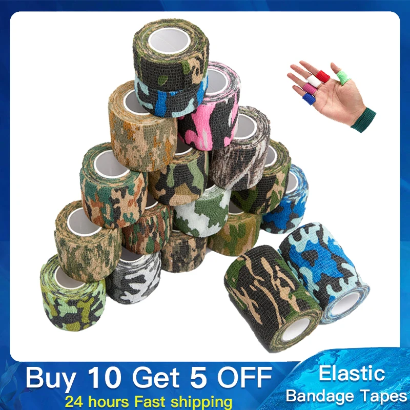 1 Piece Camouflage Elastic Bandage Tapes Sports Protector Disguise Elastoplast Self Adhesive Knee Finger Ankle Athletic Bandage