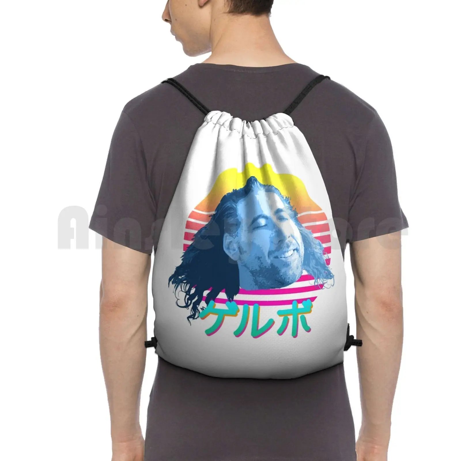 

Nicolas Cage ! Backpack Drawstring Bags Gym Bag Waterproof Con Air Nicolas Cage Meme 4chan Dank Meme Funny Nicholas