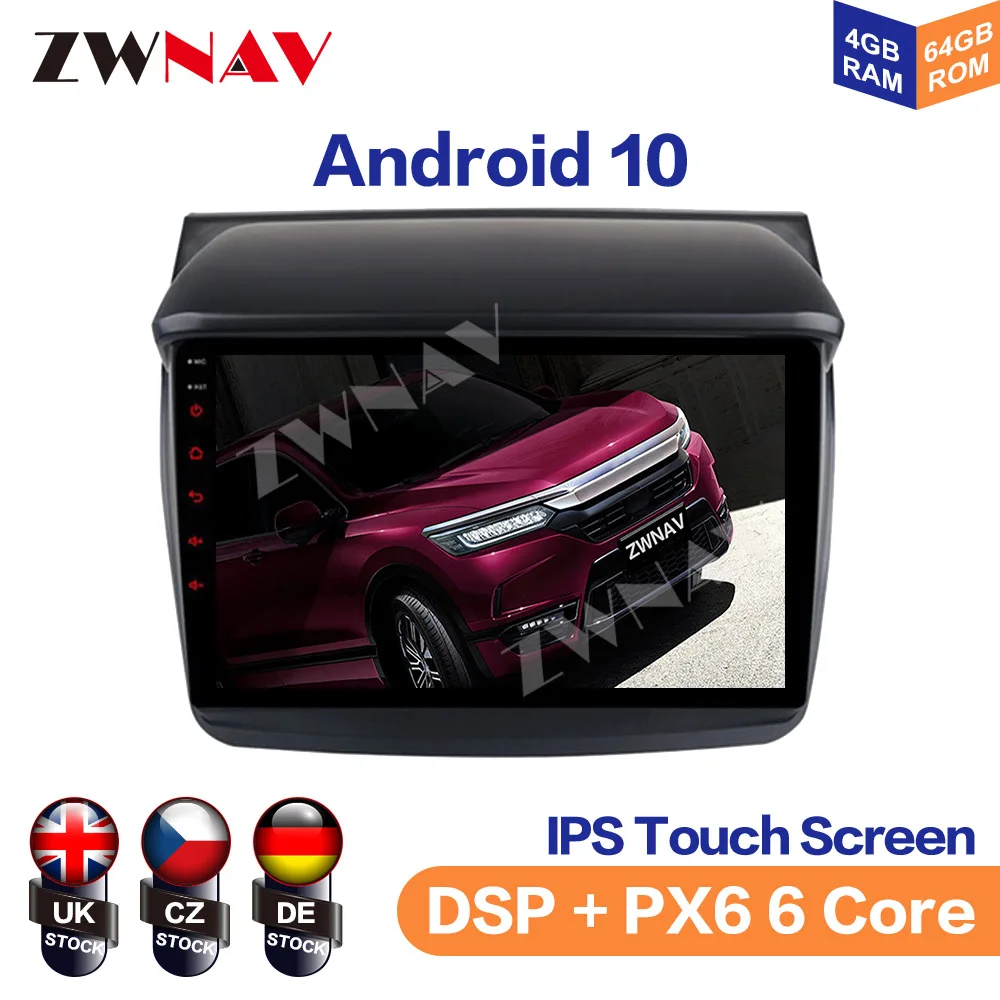 Android 10 8 Core Auto Radio Stereo GPS Navigation For Mitsubishi L200 Trion 2007+ Car NO DVD Player Head Unit Multimedia Player