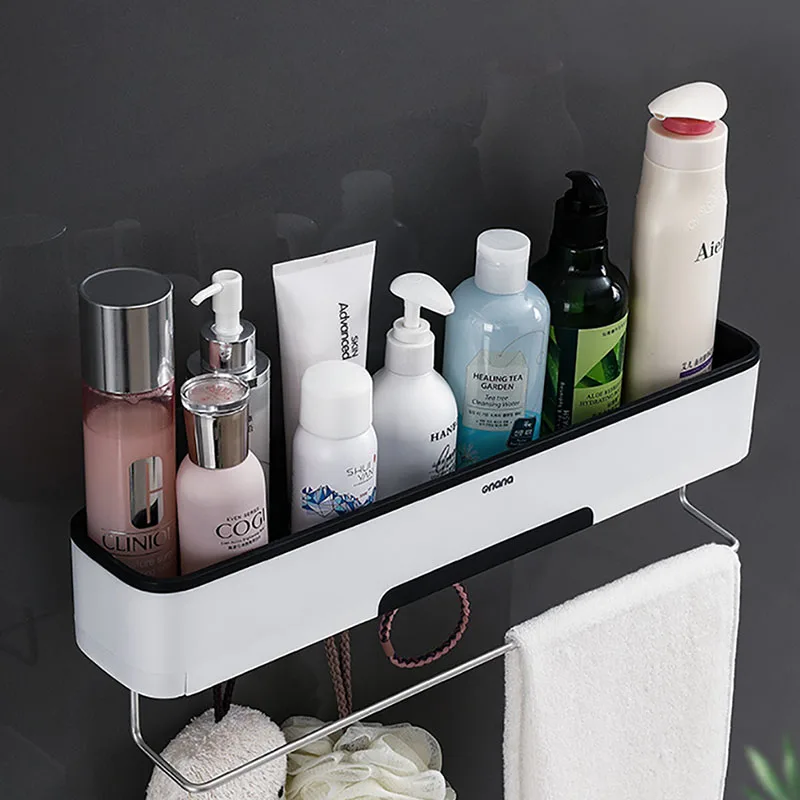 Wall-Mounted Bathroom Shelf Organizer For Bath Toiletries Cosmetic Storage Household Bathroom Accessories Housekeeper On Wall