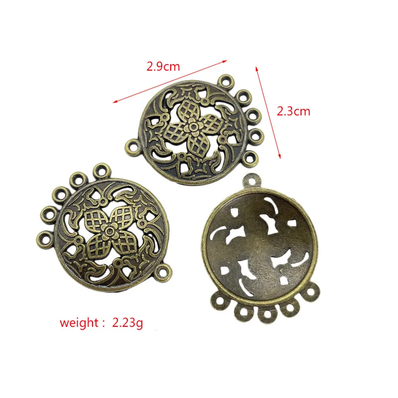 JunKang alloy antique silver bronze dream catcher pendant DIY amulet necklace making jewelry connector accessories