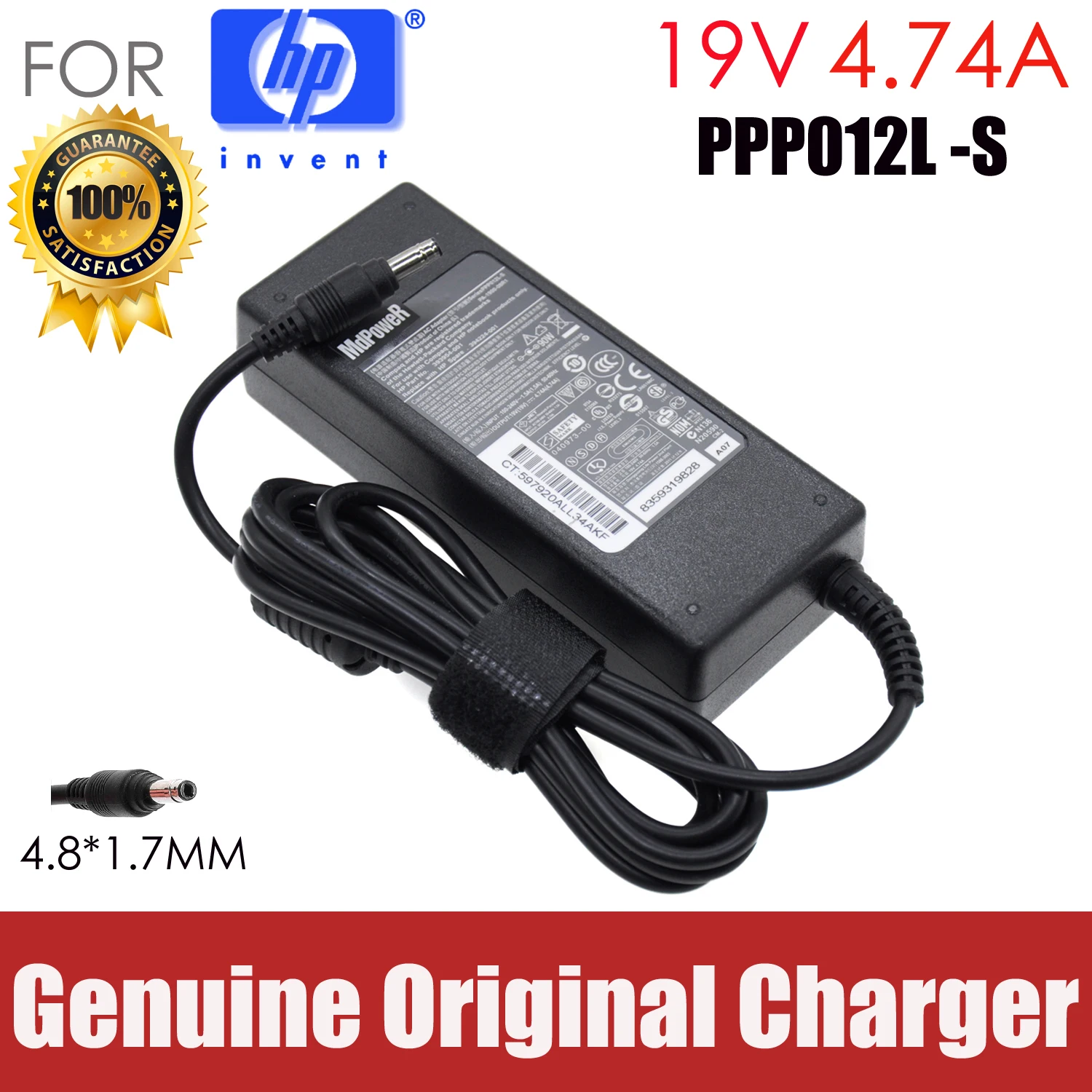 

Original For HP CQ320 321 325 326 421 CQ511 CQ515 CQ516 CQ540 CQ541 CQ621 6520S 19V 4.74A AC adapter laptop charger power supply