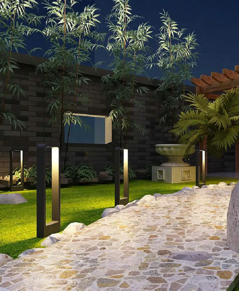 Luz LED para paisajes, decoración impermeable para exteriores, patio, camino, Villa, jardín, bolardo, lámparas de césped