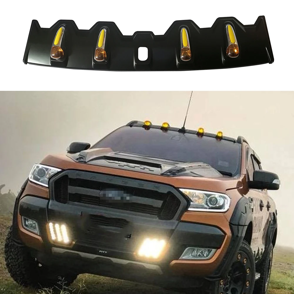 ABS Yellow Led Front Car Roof Light For Ford Ranger 2012 -2020 T6 T7 T8 Wildtrak Car Accessories Raptor Parts