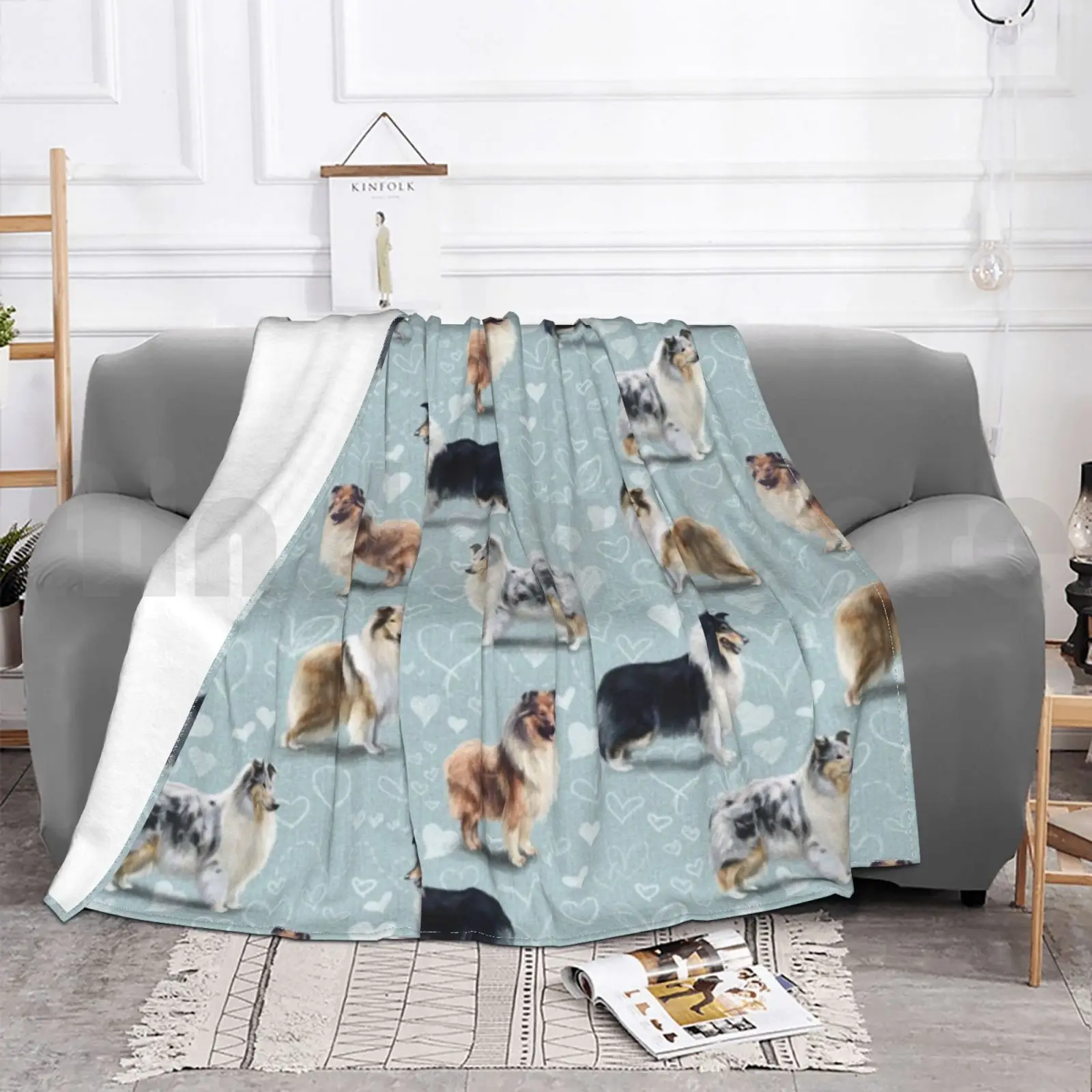 The Rough Collie Blanket Super Soft Warm Light Thin Rough Collie Collies Scotch Scottish Lassie Dog Dogs Puppy Puppies