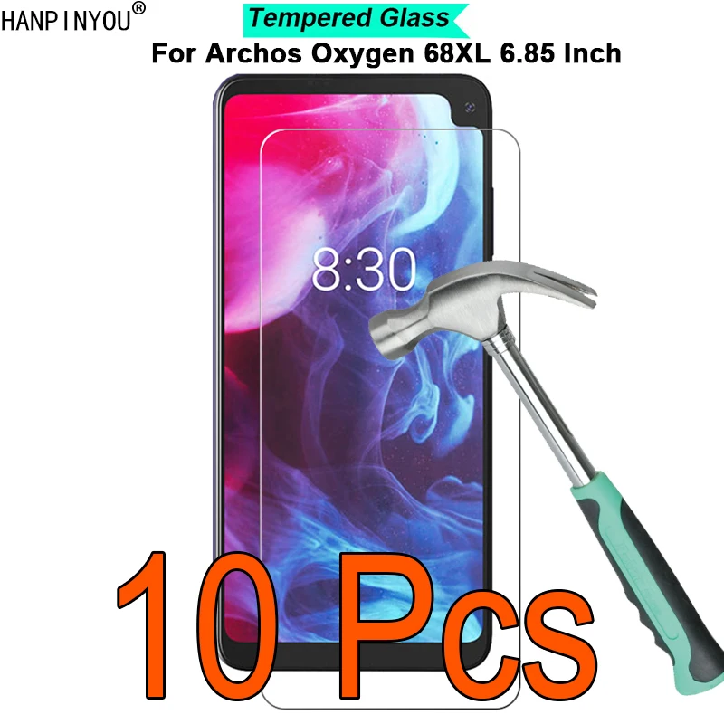 10 Pcs/Lot For Archos Oxygen 68XL New 9H Hardness 2.5D Ultra-thin Toughened Tempered Glass Film Screen Protector Protect Guard