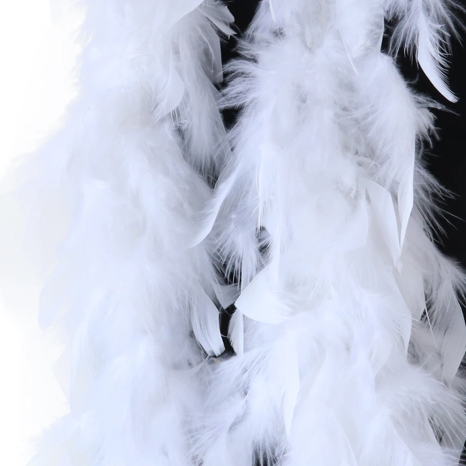 Boa de plumas para disfraz DIY ligera de 2 m, guirnalda de plumas para disfraz, bufanda de plumas para Negro | en línea Boa de plumas para disfraz DIY ligera de 2 m, guirnalda de plumas para disfraz, bufanda de plumas para Negro | en línea