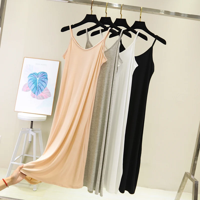 Vestido Camisero de Mujer para Primavera Verano 2026, Modal Casual Sexy, Camisola Elástica para Hogar y Playa, Escote Redondo, Vestido Sensual 5