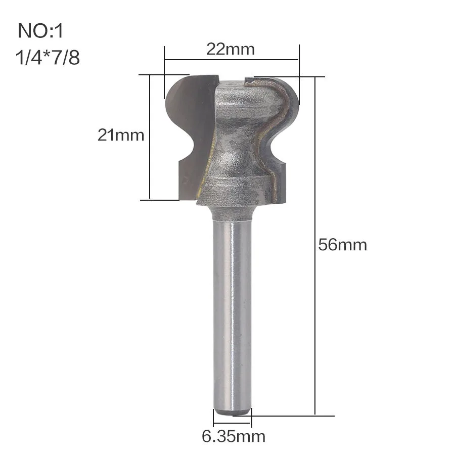 Tideway Professional Grade Arc Nail Cutter Drawer Router Bit Door Handle Slotting Milling Cutter Woodworking Groving CNC Bits