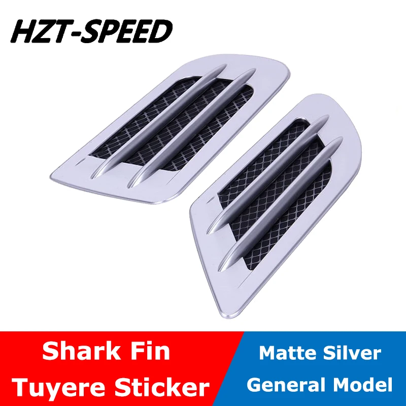 2pcs ABS Side Air Vent Fender Cover Hole Intake Duct Flow Grille Simulation Side Vents Decoration Sticker