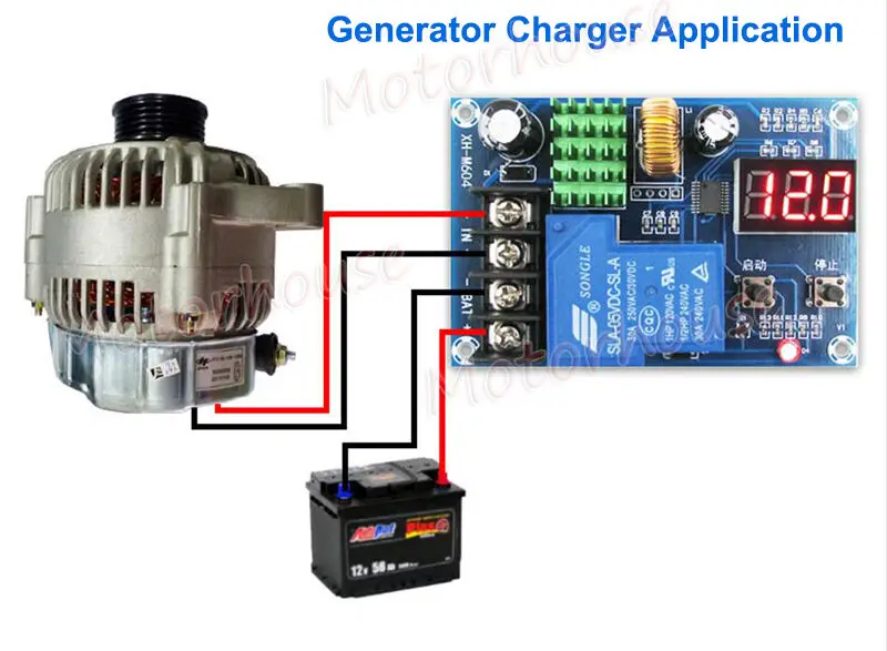 30A Battery Automatic Charger Controller Module Protection Board Relay Switch for 6V-60V Lead Acid/ Lithium Ion/ LiFePo4 Battery