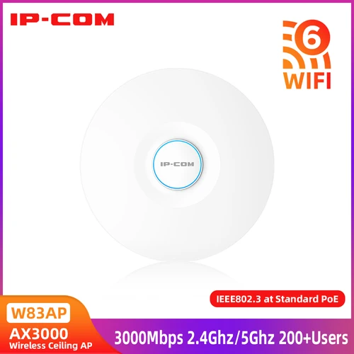 IP-COM WiFi 범위 확장기 무선 액세스 포인트, 듀얼 밴드 2.4G + 5Ghz 고출력 라우터, WiFi 6 신호 부스터 POE, 3000Mbps 