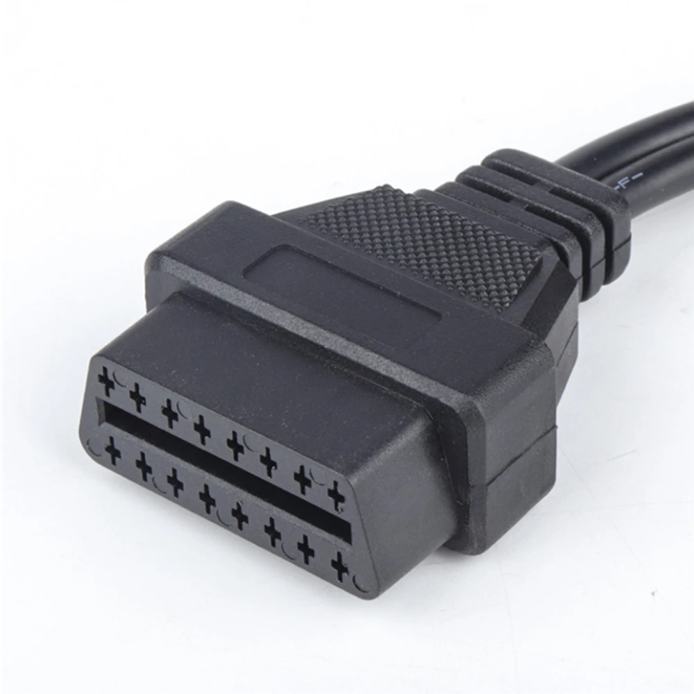 Hot Sale OBD OBDII Diagnostic Connector For Mitsubishi 12 Pin to OBD II Female 16Pin OBD1 Mitsubishi 12Pin Car Connector