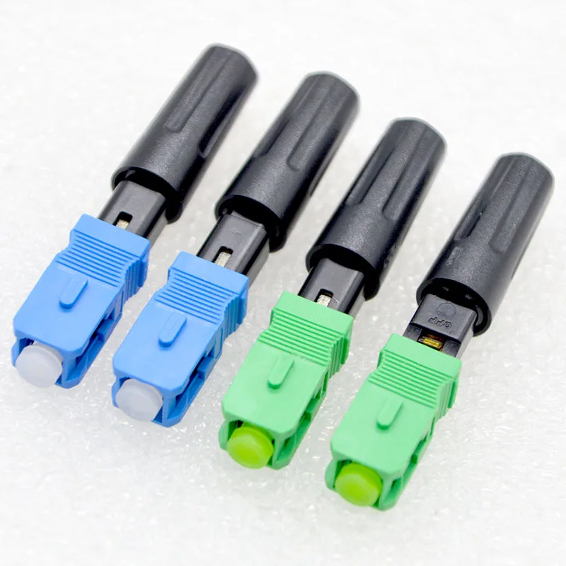 100PCS New FTTH Optic Fiber Quick Connector Adapter Embedded SC/UPC/APC Single Mode Fast Connector Low Price Wholesale