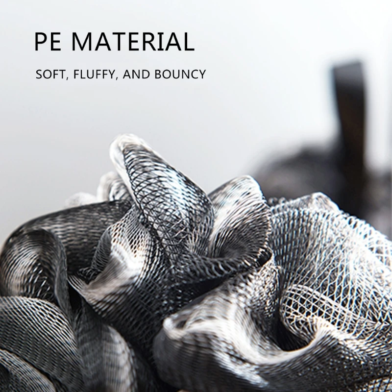 Бамбуковый уголь для ванны, черный душевой шар, губка, сетчатый пуф, скребок для тела, Прямая поставка