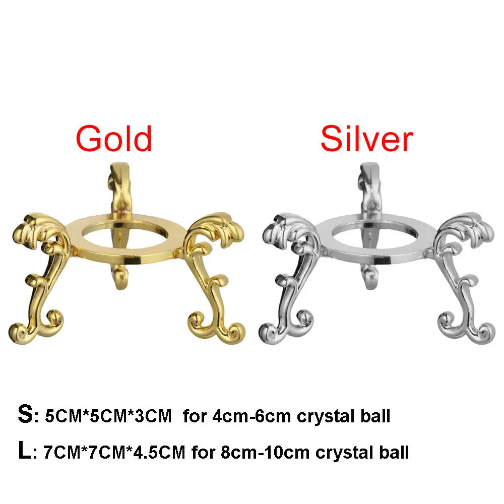 Handicraft Crystal Ball Base Sphere Stone Support Metal Holder Display Stand Photography Props