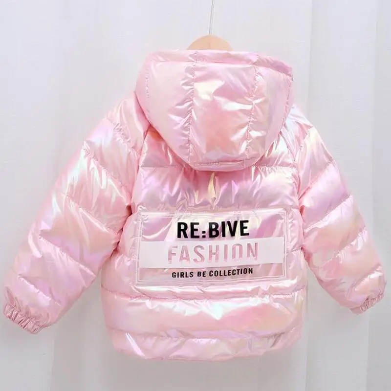 Girls Down Jacket Baby Girls Boys Snowsuit Jackets Winter Children Clothing 2-7 Years Fashion Kids Hooded Zipper Outerwear Coats