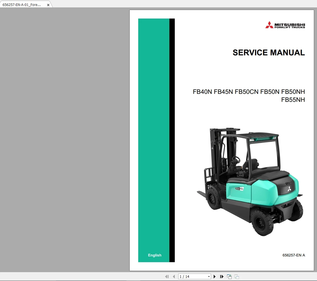 

[MCFE] For Mitsubishi Forklift MCFE 36,4GB PDF Full Models Service Manuals DVD Updated [07/2021]