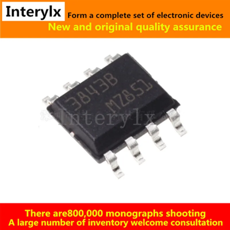 10Pcs/Lot UC3843BD1013TR  UC3843BD1013 UC3843B 3843B  IC REG CTRLR BOOST/FLYBACK 8SOIC