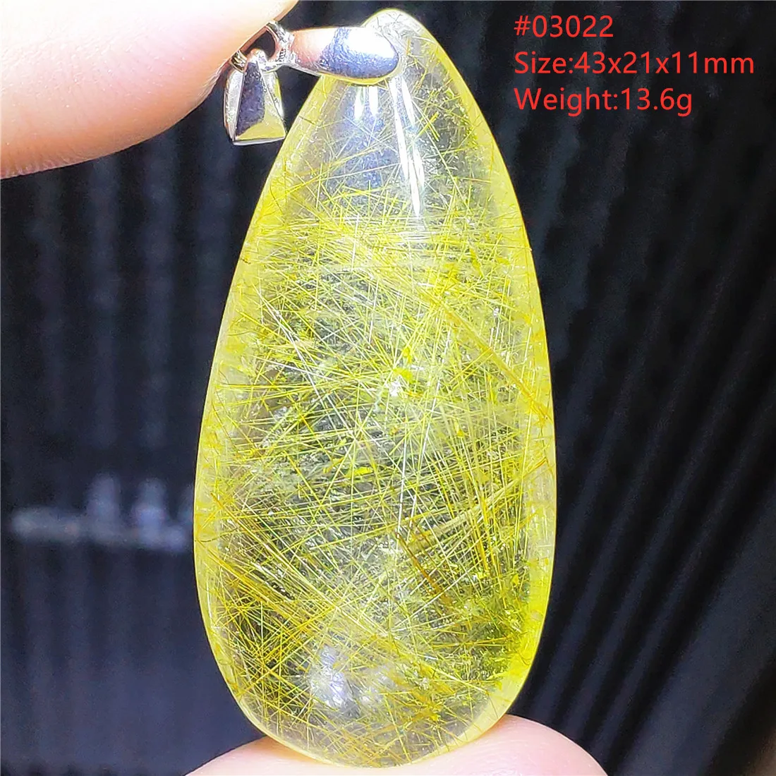 Genuine Natural Gold Rutilated Quartz Water Drop Pendant Gemstone Brazil Necklace Waelthy Stone Women Men Jewelry Brazil AAAAAA
