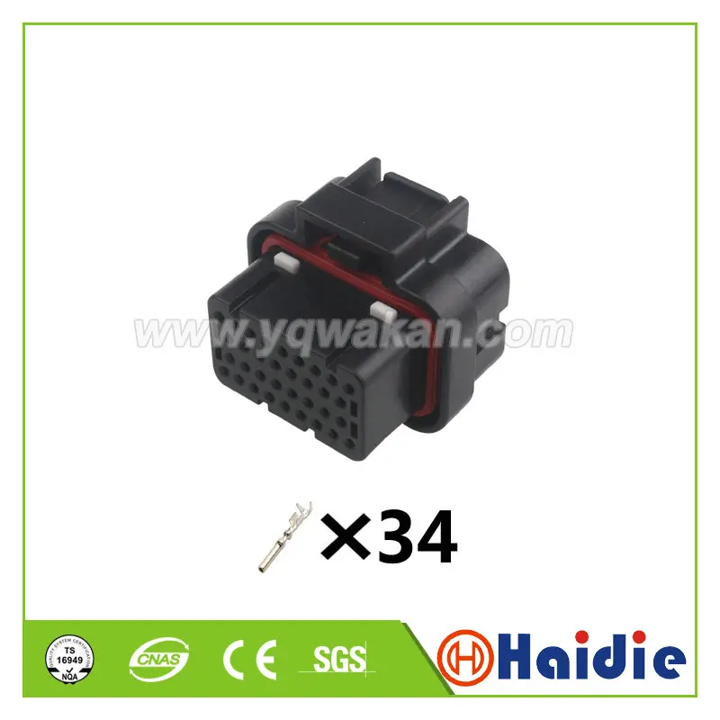 

1set 34pin Automotive Connective computer connector, 34way oil gas connector 4-1437290-1