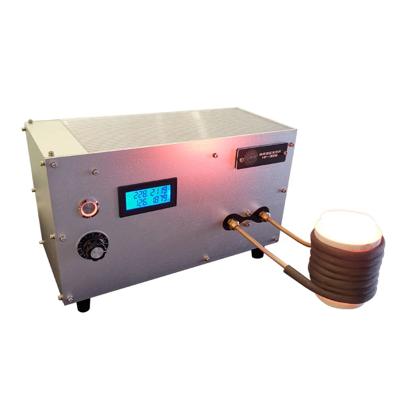 3000w ZVS High Frequency Induction Heating Machine For Melting Gold And Silver Iron Parts Annealing + Crucible 220V