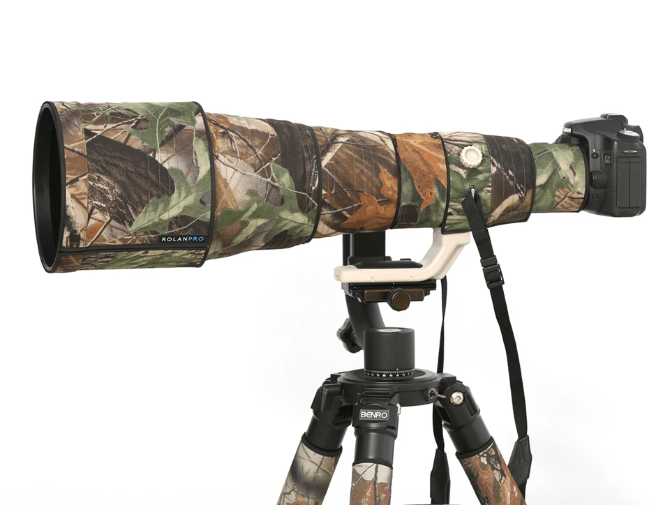 Камуфляжное пальто ROLANPRO для объектива Canon EF 600mm F/4 L IS II USM, защитный рукав для пистолетов, чехол для объектива, сумка для камеры dslr