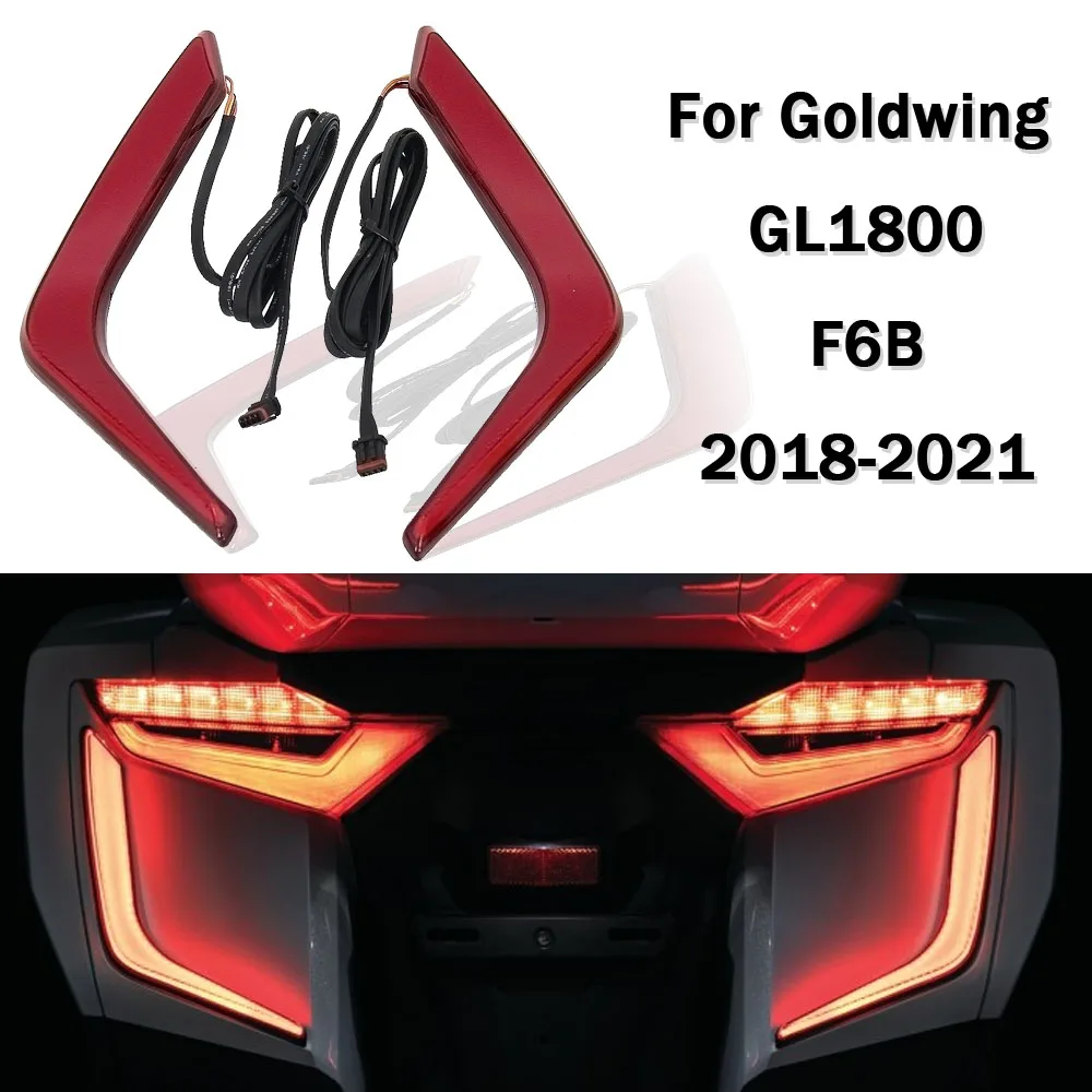 

NEW red For Honda GL1800 GL 1800 Gold Wing Goldwing Omni LED Rear Saddlebag Accents F6B 2018 2019 2020 2021