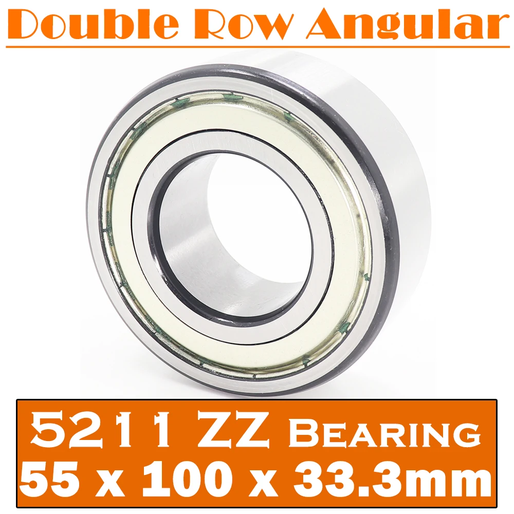 

5211 ZZ Bearing 55*100*33.3 mm ( 1 PC ) Axial Double Row Angular Contact 5211ZZ 3211 ZZ 3056211 Ball Bearings