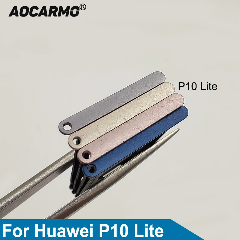 Aocarmo – support pour carte Nano Sim, pièce de rechange, pour Huawei P10 Lite SD MicroSD