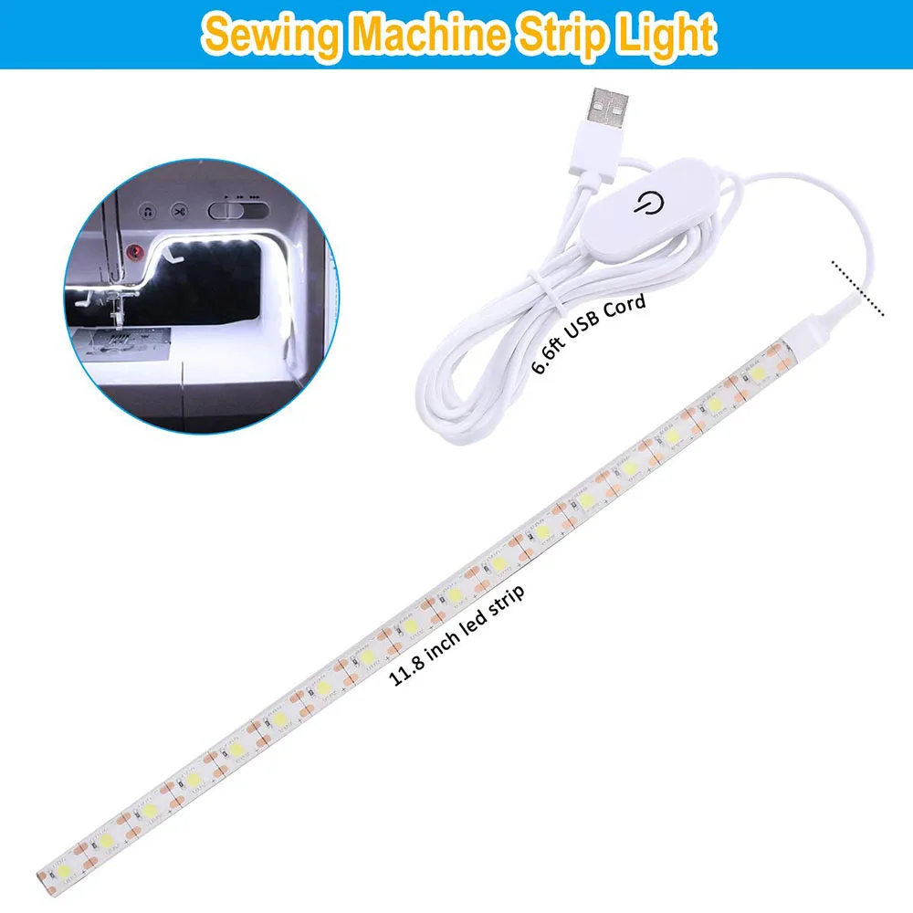 30cm 50cm LED Sewing Machine Strip Light Flexible Light Bar IP65 Waterproof Industrial Machine Working Lamp With Touch Switch